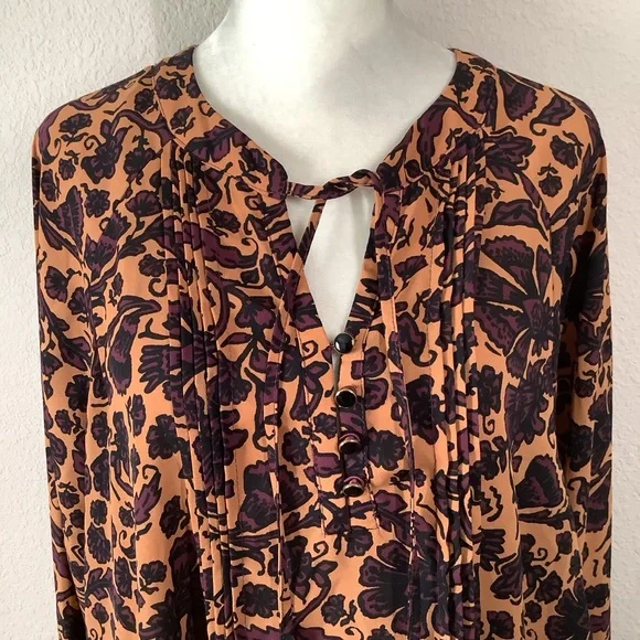MELISSA MCCARTHY Floral Tunic Blouse 2X Asymmetric Hem Work Office Spring Boho - Picture 15 of 15